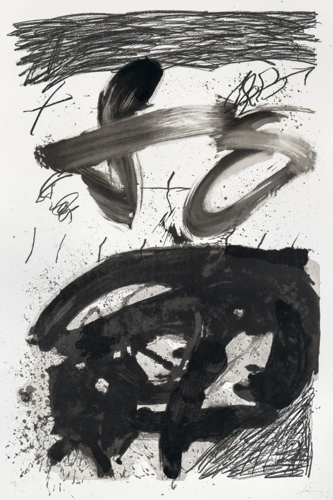 Litografia Tàpies - Calligraphique