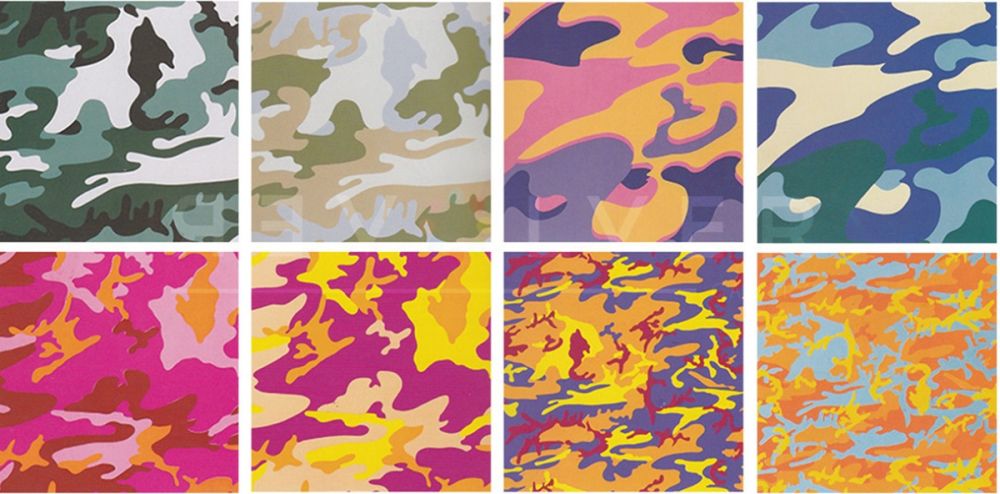 Serigrafia Warhol - Camouflage Complete Portfolio (FS II.406 - FS II.413)
