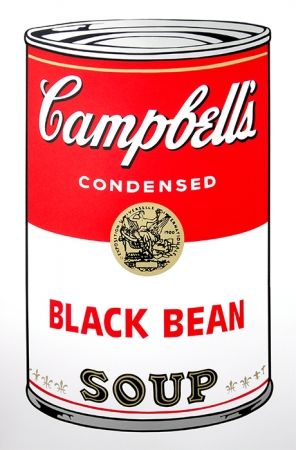 Serigrafia Warhol (After) - Campbell's Soup - Black Bean