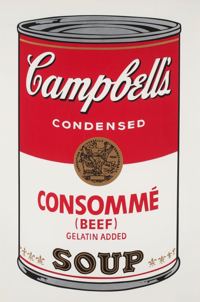Serigrafia Warhol - Campbell`s Soup (Beef Consommé)