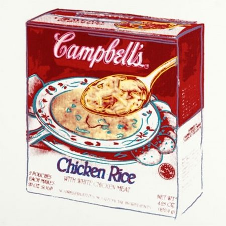 Multiplo Warhol - Campbell's Soup Box: Chicken Rice by Andy Warhol