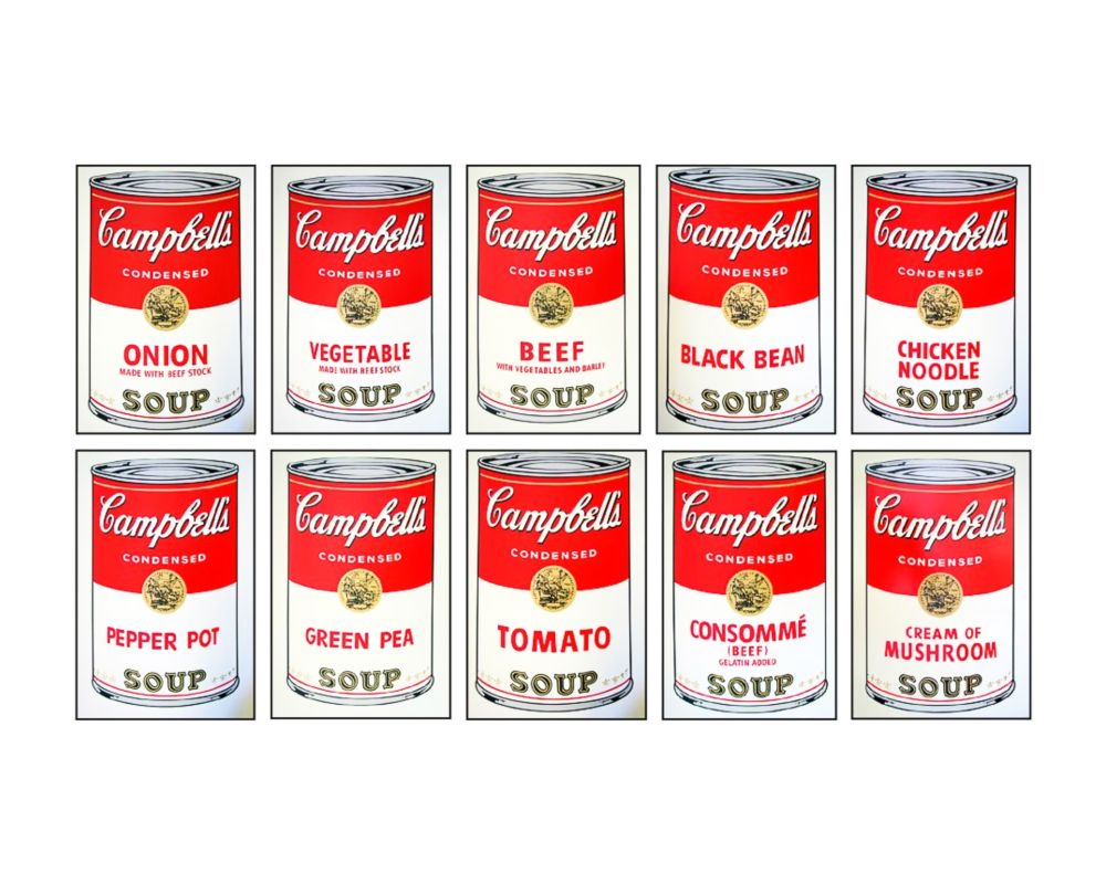 Serigrafia Warhol - CAMPBELL'S SOUP COMPLETE PORTFOLIO I (Sunday B. Morning edition)