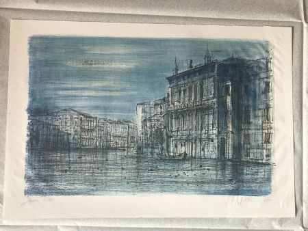 Litografia Carzou - Canal Venice with Gondola