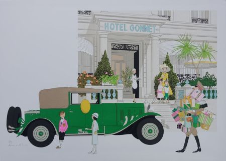 Litografia Noyer - Cannes - Hôtel Gonnet