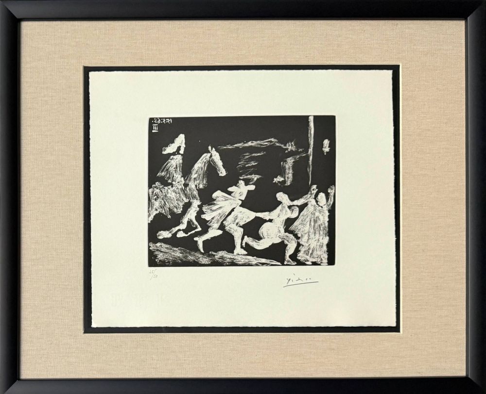 Acquaforte E Acquatinta Picasso - Cape and Sword: Pusuit II, from 347 Suite