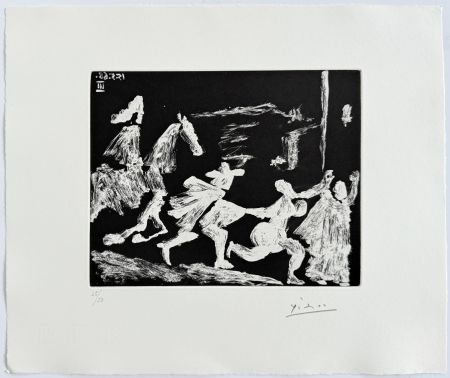 Acquaforte E Acquatinta Picasso - Cape and Sword: Pusuit II, from 347 Suite
