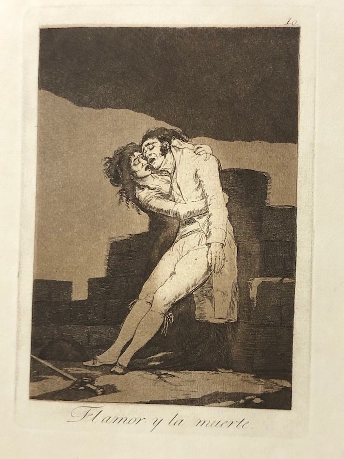Acquaforte Goya - Capricho10. El amor y la muerte