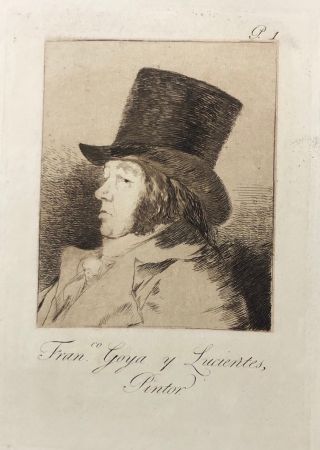 Acquaforte Goya - Capricho1. Francisco , Goya y Lucientes pintor