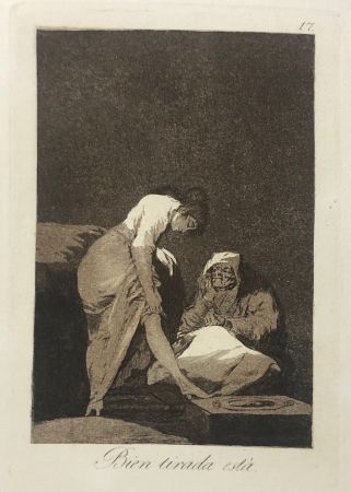 Acquaforte Goya - Capricho 17. Bien tirada está