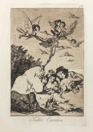 Acquaforte Goya - Capricho 19. Todos Caerán