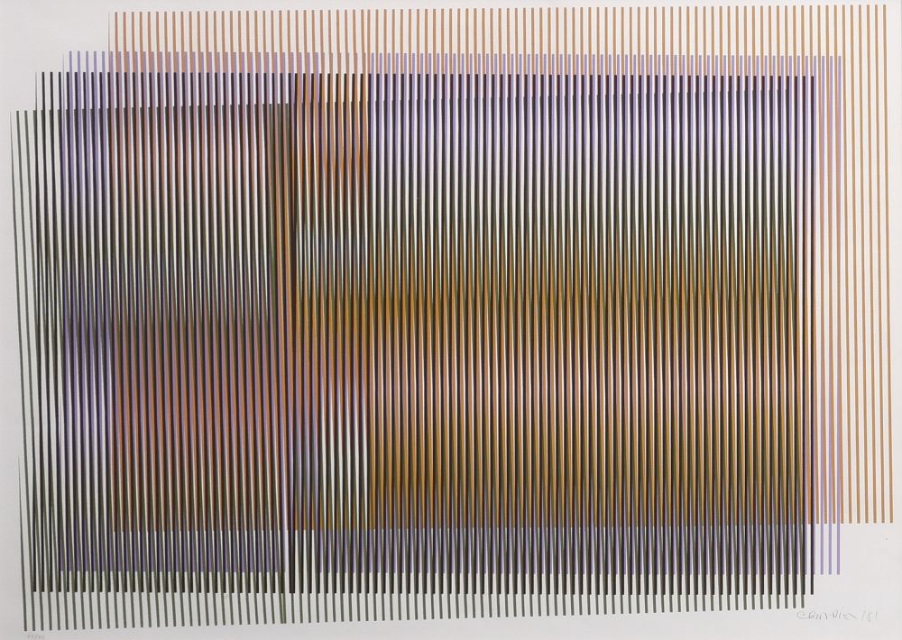 Serigrafia Cruz-Diez - Carlos Cruz-Diez (1923–2019) - Kinetic Composition - Serigraphy on paper - 1981