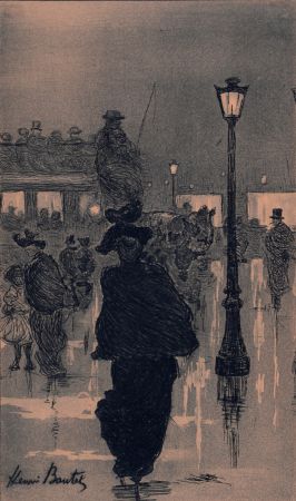 Litografia Boutet - Carrefour de l'Observatoire, c. 1884-1888