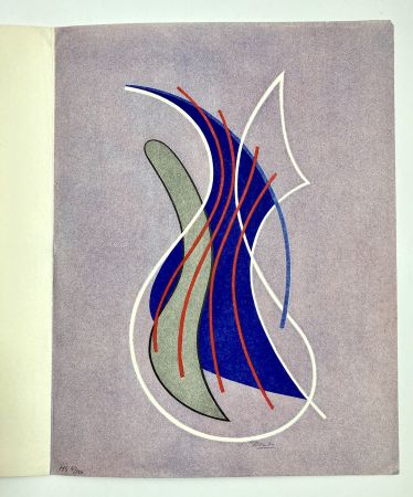 Litografia Domela - Carte de voeux, 1958