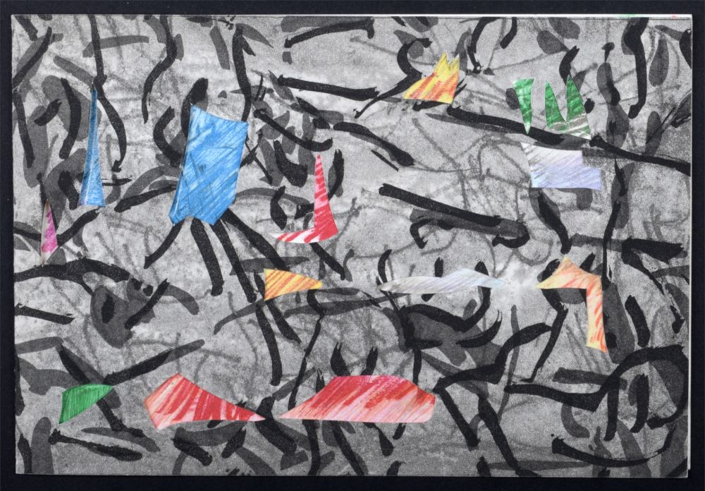 Acquaforte Riopelle - Carte de voeux, 1967