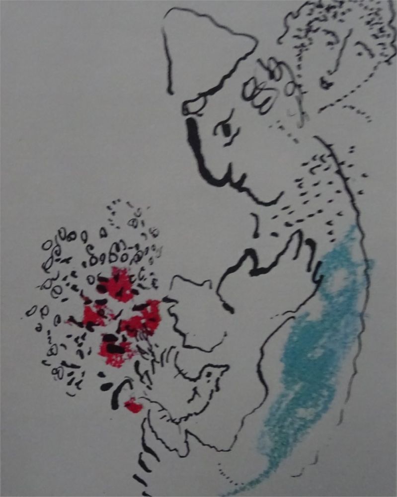 Litografia Chagall - Carte de Voeux pour 1969