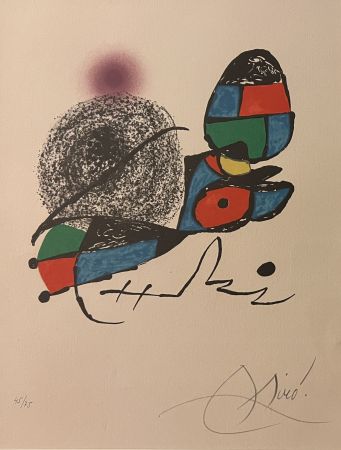 Litografia Miró - Carte d'invitation ( M 1032 )