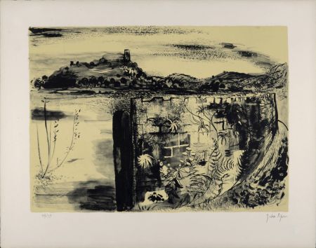 Litografia Piper - Castle, c. 1955 - Hand-signed!