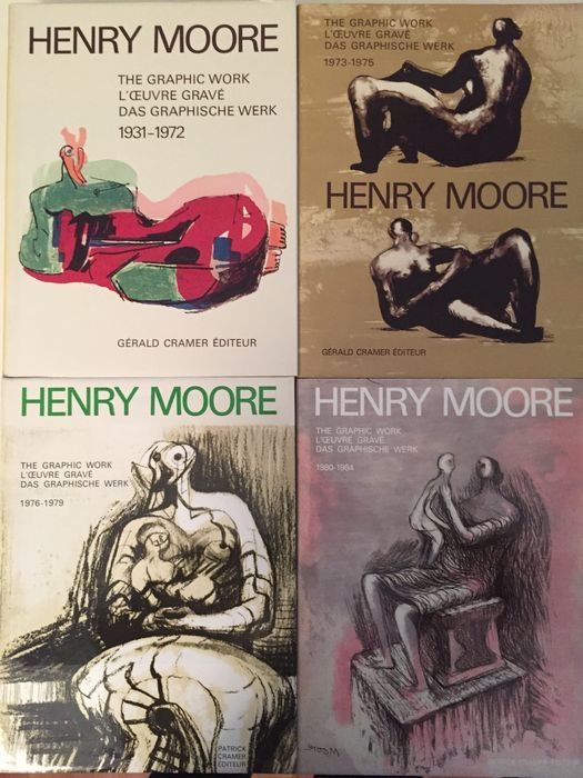 Libro Illustrato Moore - Catalogue Raisonné of Henry Moore Graphic Work 1931 - 1984 (4 Volume Set)