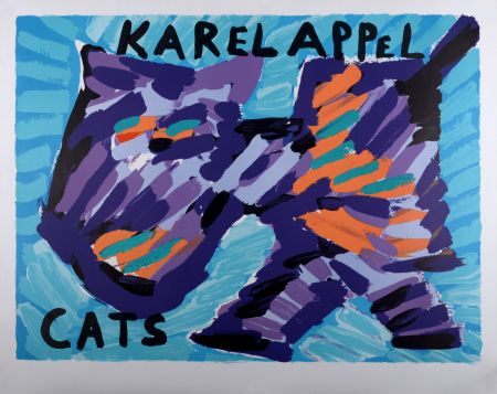 Litografia Appel - Cats, 1978