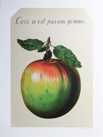Litografia Magritte - Ceci n'est pas une pomme (this is not an apple)