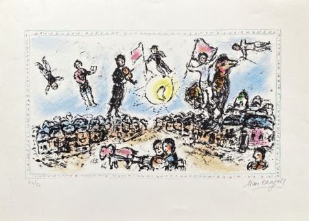 Litografia Chagall - Celebration