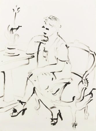 Litografia Hockney - Celia Elegant