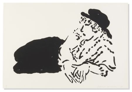 Litografia Hockney - Celia (La Bergère)