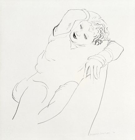 Litografia Hockney - Celia Reclining