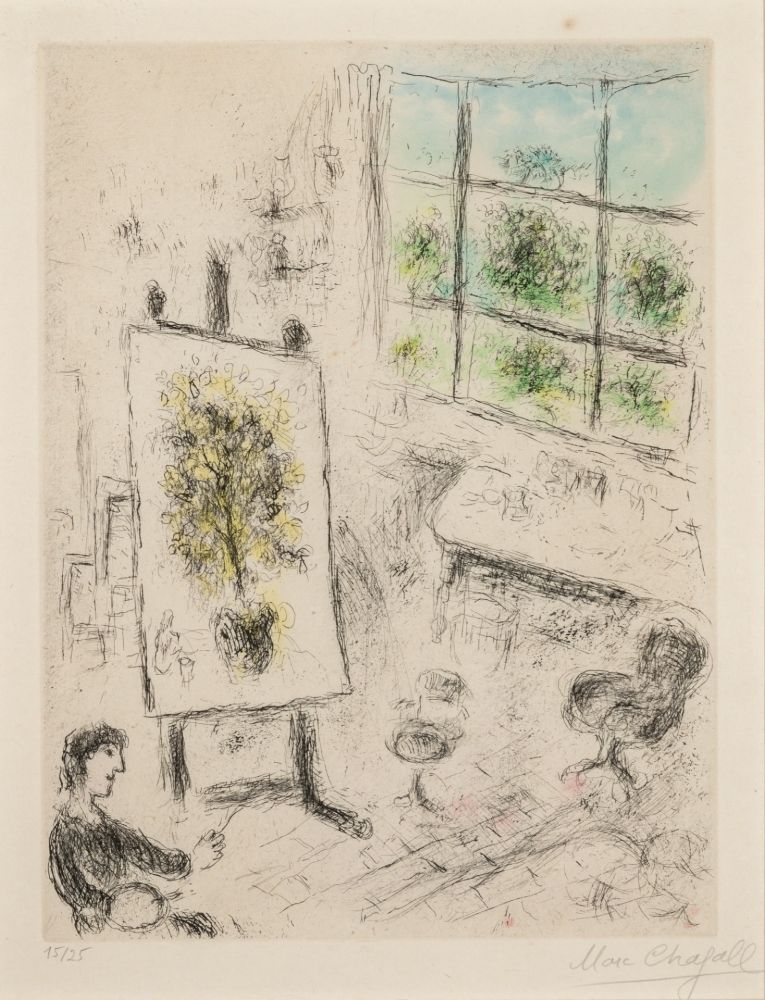 Acquaforte E Acquatinta Chagall - Celui qui dit les choses sans rien dire