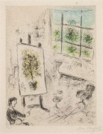 Acquaforte E Acquatinta Chagall - Celui qui dit les choses sans rien dire