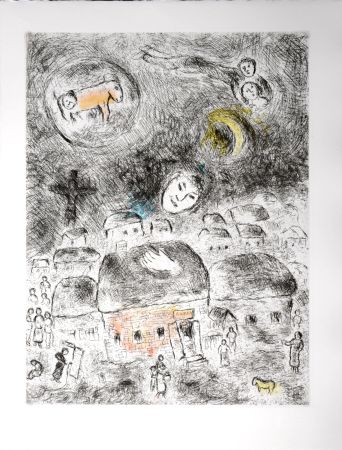 Acquaforte E Acquatinta Chagall - Celui qui dit les choses sans rien dire, 1976 - PLATE 11
