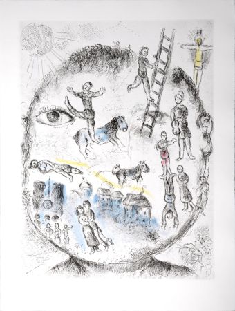 Acquaforte E Acquatinta Chagall - Celui qui dit les choses sans rien dire, 1976 - PLATE 14