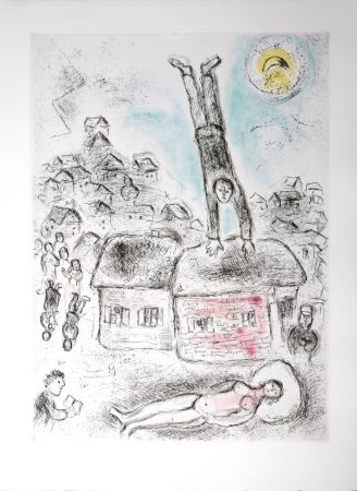 Acquaforte E Acquatinta Chagall - Celui qui dit les choses sans rien dire, 1976 - PLATE 2