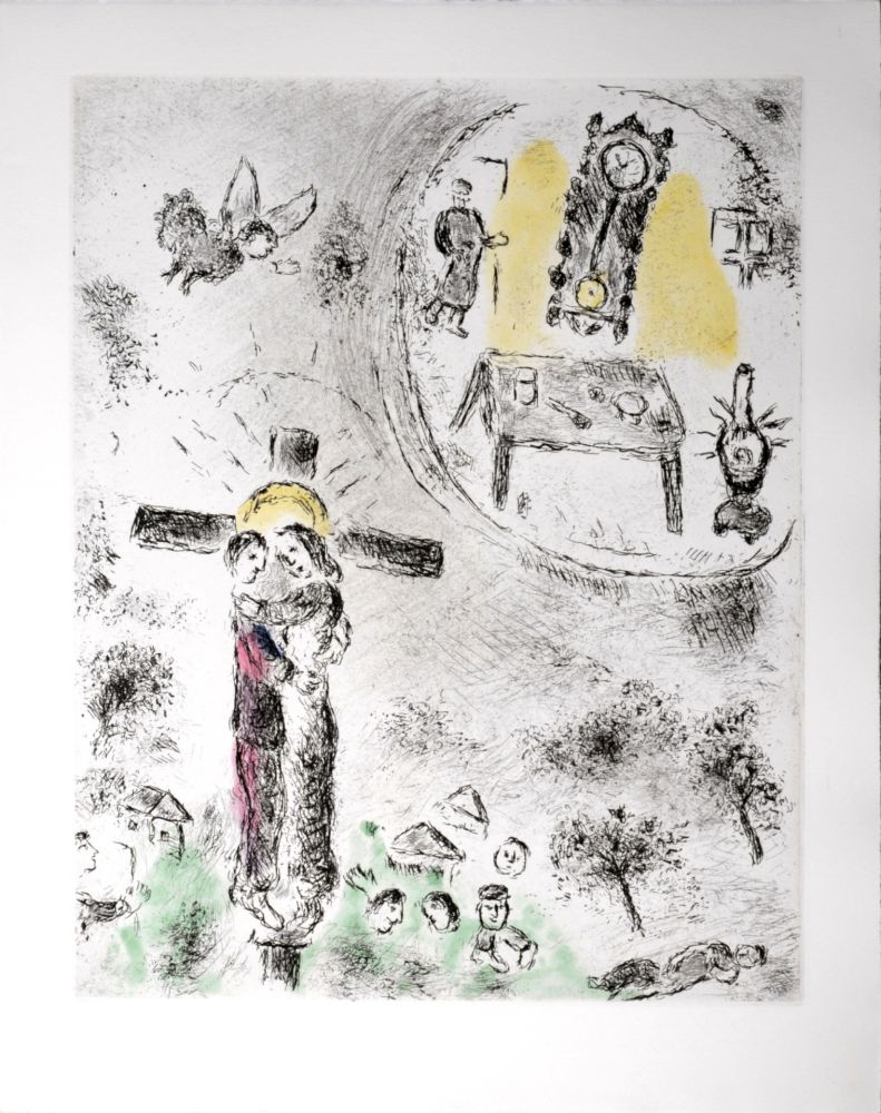 Acquaforte E Acquatinta Chagall - Celui qui dit les choses sans rien dire, 1976 - PLATE 20