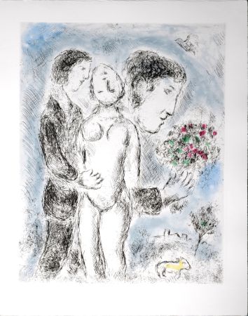 Acquaforte E Acquatinta Chagall - Celui qui dit les choses sans rien dire, 1976 - PLATE 21