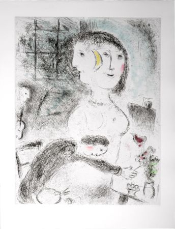 Acquaforte E Acquatinta Chagall - Celui qui dit les choses sans rien dire, 1976 - PLATE 23