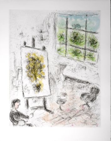 Acquaforte E Acquatinta Chagall - Celui qui dit les choses sans rien dire, 1976 - PLATE 7