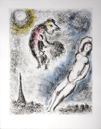 Acquaforte E Acquatinta Chagall - Celui qui dit les choses sans rien dire, 1976 - PLATE 8