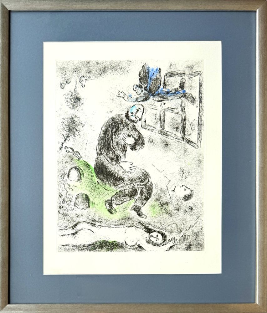 Acquaforte E Acquatinta Chagall - Celui qui dit les choses sans rien dire, Planche XII