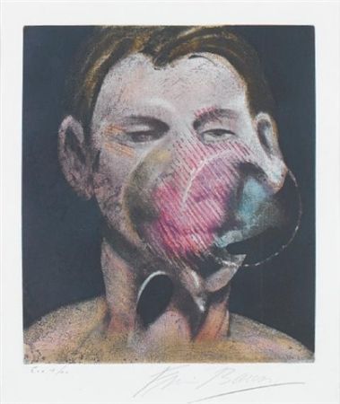 Acquaforte E Acquatinta Bacon - Central panel  from 3 studies for a portrait of Peter Beard I 