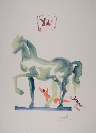 Litografia Dali - C'est là que l'amour se plut à livrer bataille..., from Ovide L'art D'aimer - Hand-signed - Large size