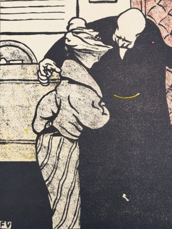 Litografia Vallotton - C'est pour votre papa... Passez donc dans mon cabinet. 
