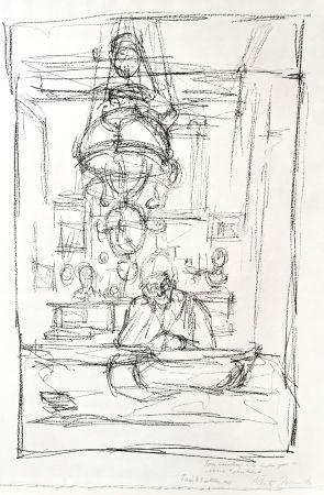 Litografia Giacometti - Chandelier (La Suspension)