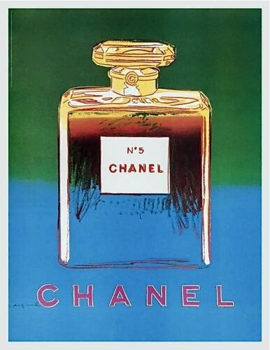 Manifesti Warhol - Chanel (bleue et jaune ) ,1997