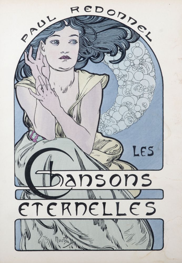 Litografia Mucha - Chansons Eternelles, 1898