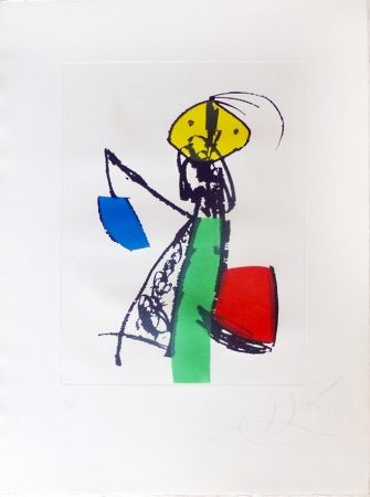 Incisione Miró - Chanteur des rues