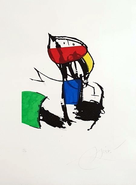 Incisione Miró - Chanteurs des rues