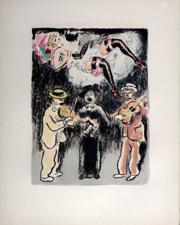 Litografia Van Dongen - Chanteurs des rues, ou le rêve à bon marché, 1949