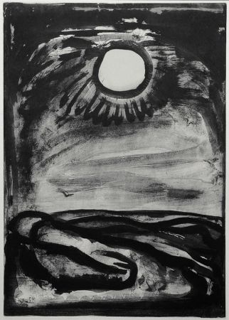 Acquatinta Rouault - Chantz Matines (plate 29 from Miserere)