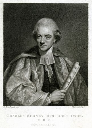 Acquaforte Bartolozzi - Charles Burney Mus: Oxon./F.R.S., After Sir Joshua Reynolds